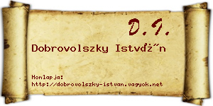 Dobrovolszky István névjegykártya