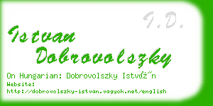 istvan dobrovolszky business card